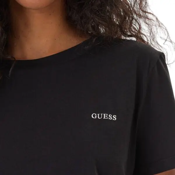 Guess - Γυναικείο T-Shirt Crop Top V6GI17K2984-JBLK Μαύρο V6GI17K2984-JBLK