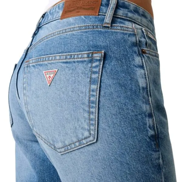 Guess - Γυναικείο Παντελόνι Τζιν G08 Mid Rise Straight W5YA98D6332-INLV Μπλε W5YA98D6332-INLV