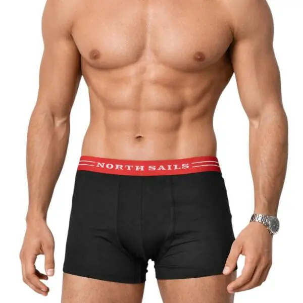 North Sails - Ανδρικά Εσώρουχα 2Pack NS01UTR03-BLACK Μαύρο