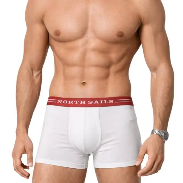 North Sails - Ανδρικά Εσώρουχα 2Pack NS01UTR03-WHITE Λευκό