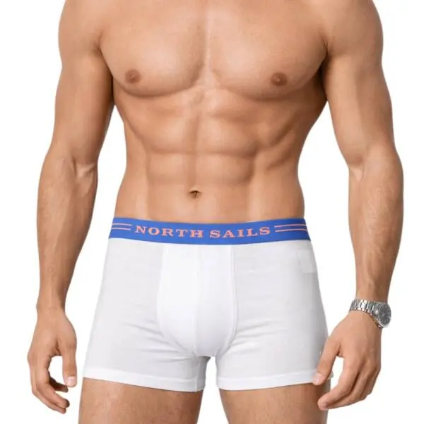 North Sails - Ανδρικά Εσώρουχα 2Pack NS01UTR04-WHITE Λευκό