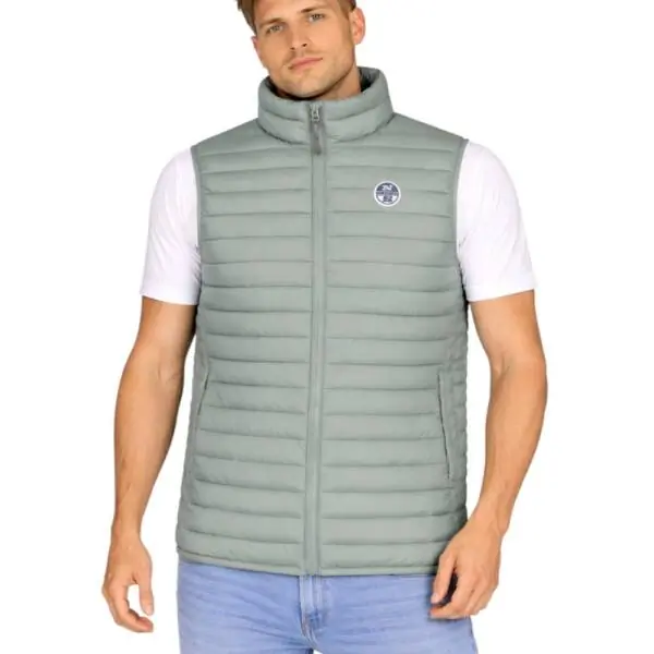 North Sails - Ανδρικό Αμάνικο Μπουφάν 901200-000-0419 Πράσινο 901200-000-0419