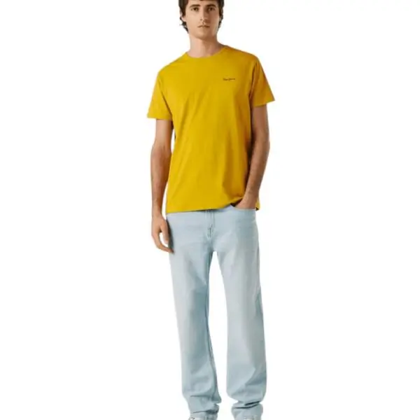 Pepe Jeans - Ανδρικό T-shirt Original Basic PM5010180-089 Κίτρινο PM5010180-089