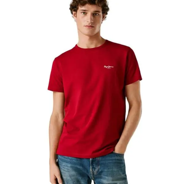 Pepe Jeans - Ανδρικό T-shirt Original Basic PM5010180-287 Μπορντό