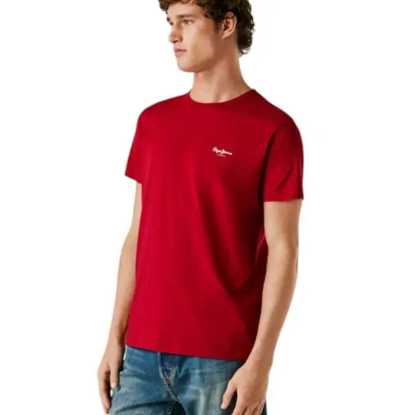 Pepe Jeans - Ανδρικό T-shirt Original Basic PM5010180-287 Μπορντό PM5010180-287