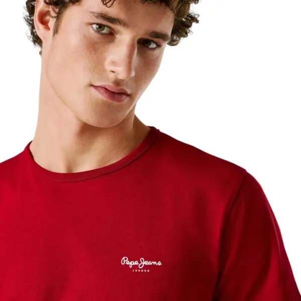 Pepe Jeans - Ανδρικό T-shirt Original Basic PM5010180-287 Μπορντό PM5010180-287