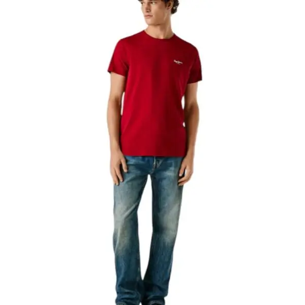 Pepe Jeans - Ανδρικό T-shirt Original Basic PM5010180-287 Μπορντό PM5010180-287