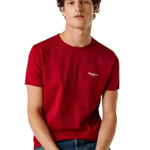 Pepe Jeans - Ανδρικό T-shirt Original Basic PM5010180-287 Μπορντό PM5010180-287