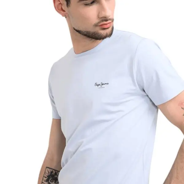 Pepe Jeans - Ανδρικό T-shirt Original Basic PM5010180-504 Μπλε Του Πάγου