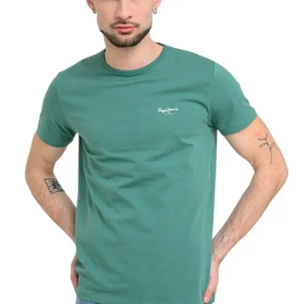 Pepe Jeans - Ανδρικό T-shirt Original Basic PM5010180-671 Πράσινο Ανοιχτό PM5010180-671