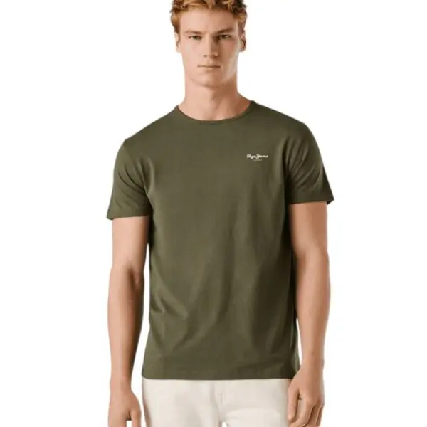 Pepe Jeans - Ανδρικό T-shirt Original Basic PM5010180-728 Χακί PM5010180-728