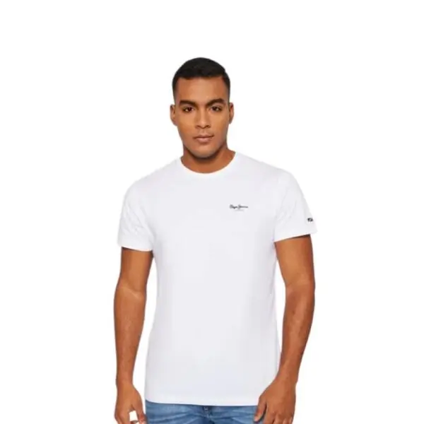 Pepe Jeans - Ανδρικό T-shirt Original Basic PM5010180-803 Λευκό