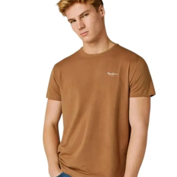 Pepe Jeans - Ανδρικό T-shirt Original Basic PM5010180-850 Καφέ