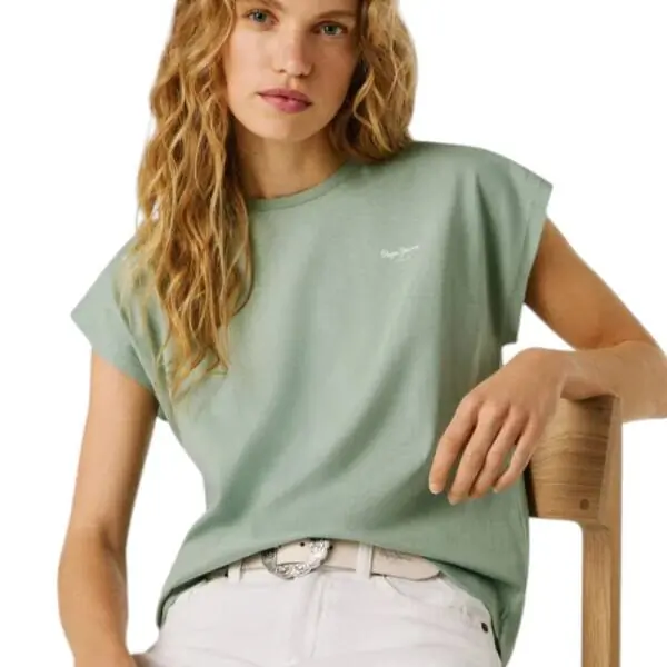 Pepe Jeans - Γυναικείο T-Shirt Bloom PL504821-610 Πράσινο Ανοιχτό