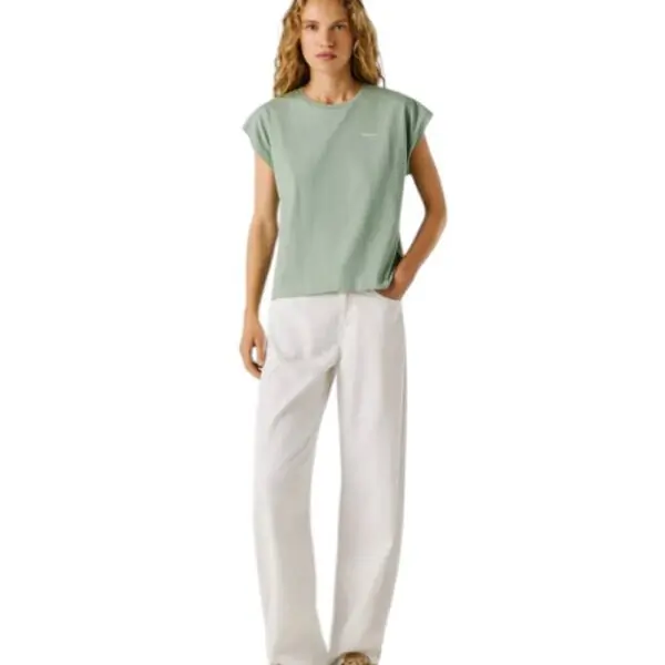 Pepe Jeans - Γυναικείο T-Shirt Bloom PL504821-610 Πράσινο Ανοιχτό PL504821-610