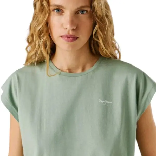 Pepe Jeans - Γυναικείο T-Shirt Bloom PL504821-610 Πράσινο Ανοιχτό PL504821-610