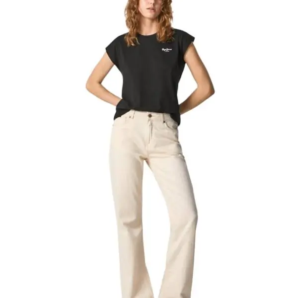 Pepe Jeans - Γυναικείο T-Shirt Bloom PL504821-999 Μαύρο PL504821-999