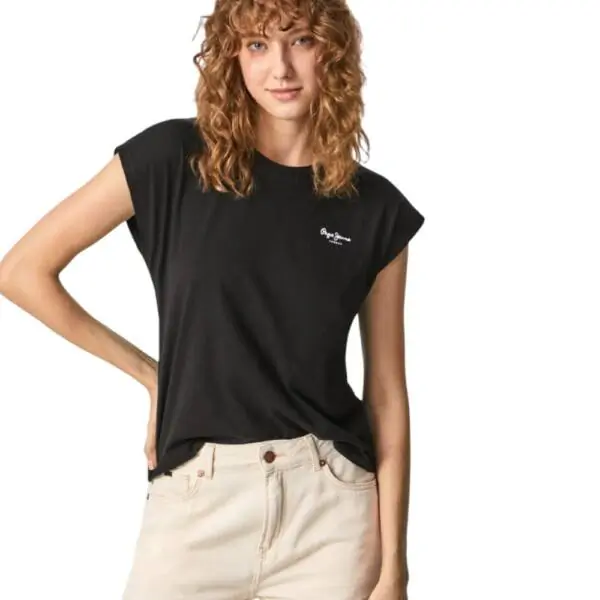 Pepe Jeans - Γυναικείο T-Shirt Bloom PL504821-999 Μαύρο