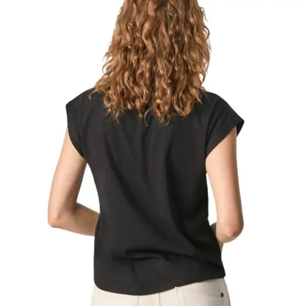 Pepe Jeans - Γυναικείο T-Shirt Bloom PL504821-999 Μαύρο PL504821-999