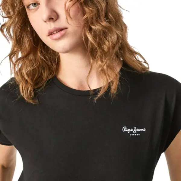 Pepe Jeans - Γυναικείο T-Shirt Bloom PL504821-999 Μαύρο PL504821-999