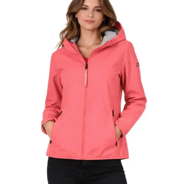 Scuola Nautica Italiana - Γυναικείο Μεταβατικό Μπουφάν Soft Shell 862641-CORAL Κοραλλί