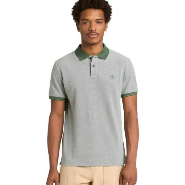 Timberland - Ανδρικό T-shirt Polo Oyster River Oxford Regular Fit TB0A2EC2-A6X Πράσινο