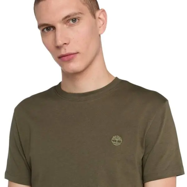 Timberland - Ανδρικό T-shirt SS Dunstan River Jersey Crew Tee Slim Fit TB0A2BPR-AR5 Λαδί TB0A2BPRAR5