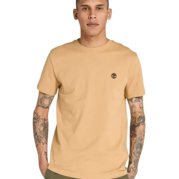 Timberland - Ανδρικό T-shirt SS Dunstan River Jersey Crew Tee Slim Fit TB0A2BPR-EH3 Κίτρινο