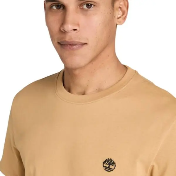 Timberland - Ανδρικό T-shirt SS Dunstan River Jersey Crew Tee Slim Fit TB0A2BPR-EH3 Κίτρινο TB0A2BPREH3