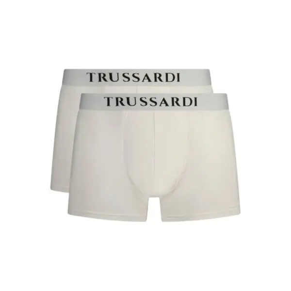 Trussardi Jeans– Ανδρικά Μποξεράκια 2Pack TRU2UTR01-01WHI Λευκό TRU2UTR01-01WHI