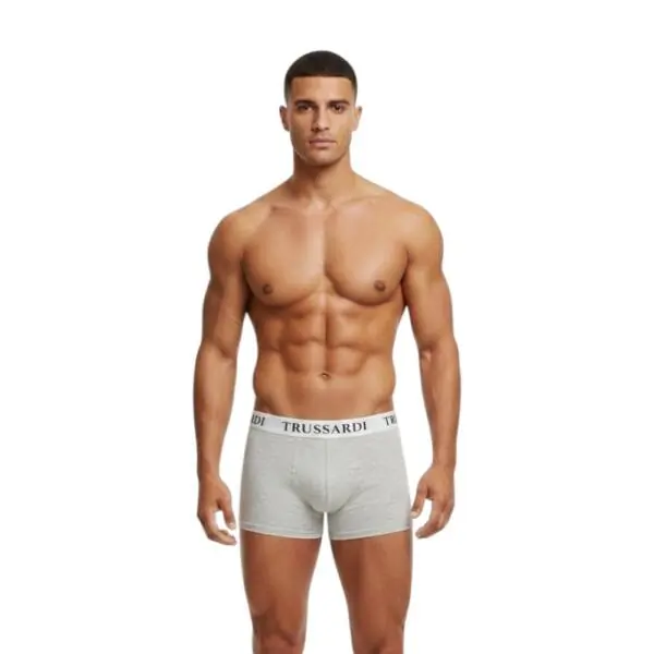 Trussardi Jeans– Ανδρικά Μποξεράκια 2Pack TRU2UTR01-16GREY Γκρι