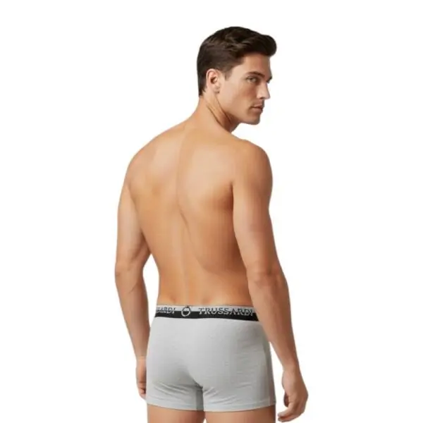 Trussardi Jeans- Ανδρικά Μποξεράκια 2Pack TRU2UTR03-16GREY Γκρι TRU2UTR03-16GREY