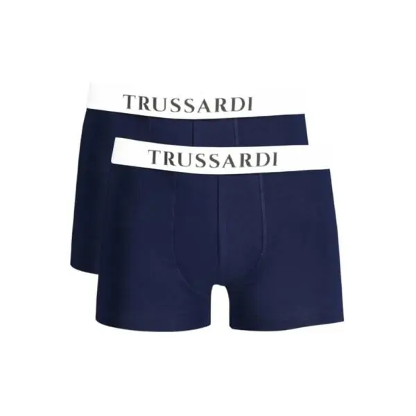 Trussardi Jeans– Ανδρικά Μποξεράκια 2Pack TRU2UTR01-17NAVY Μπλε TRU2UTR01-17NAVY
