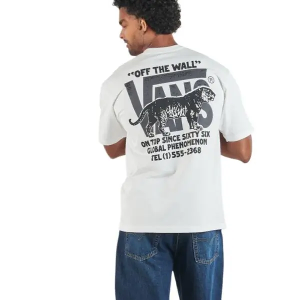 Vans - Ανδρικό T-shirt Κοντομάνικο Awaken Tiger SS Tee VN00XHT-WHT Λευκό VN00XHT-WHT