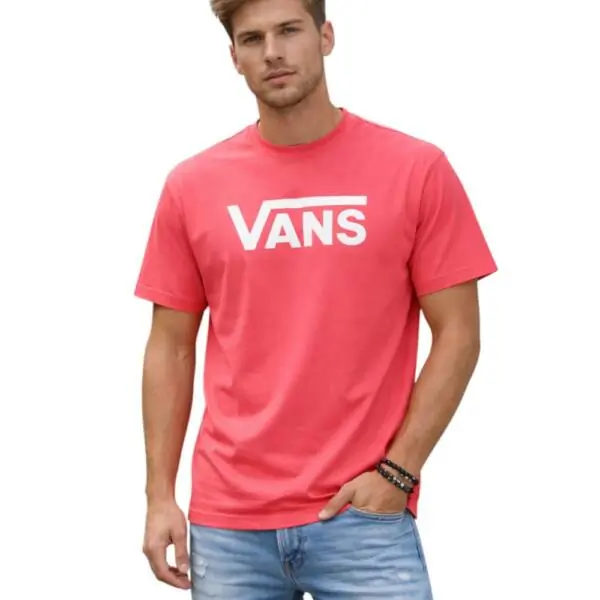 Vans - Ανδρικό T-shirt Κοντομάνικο Classic Logo Royal Cobalt VN000RA1-FO9 Κόκκινο